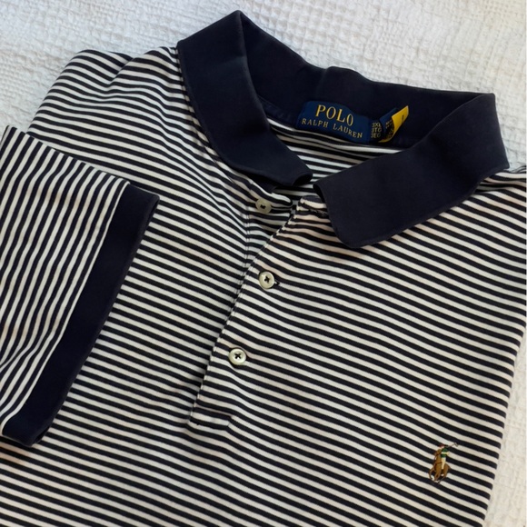 Polo Ralph Lauren Men’s Striped Polo Shirt Navy White XXXL 3XL - Picture 1 of 4